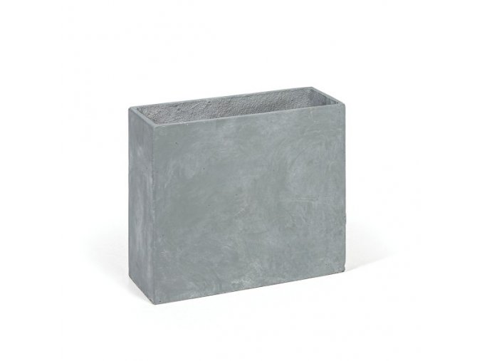 Květináč obdélný L, 55 x 22 x 50 cm, cement, šedá