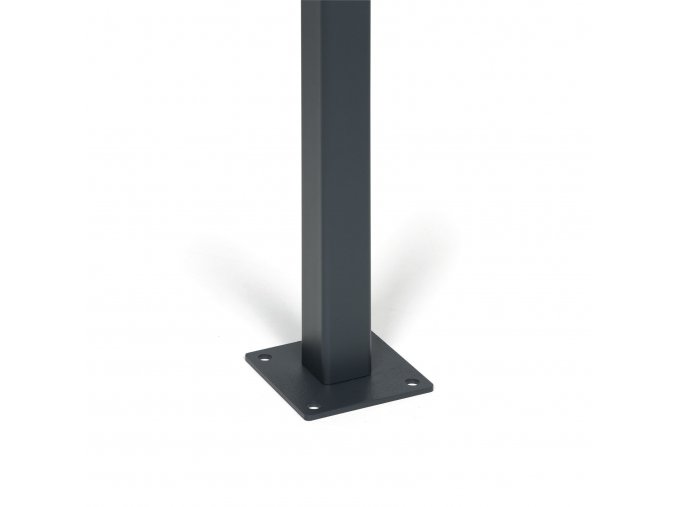 Sloupek pro plotové panely s patkou, 1513 mm, koncový