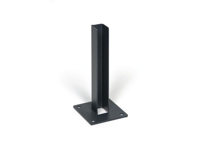 Sloupek pro plotové panely s patkou, 1277 mm, rohový