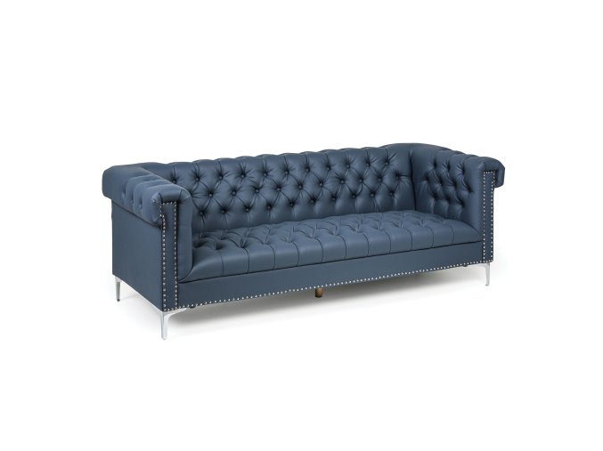 kozena pohovka rick trimistna modra 57430