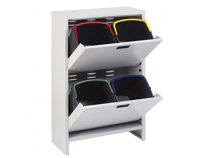 sestava skrinky a 4 kosu na trideny odpad 4 x 20 litru 61471