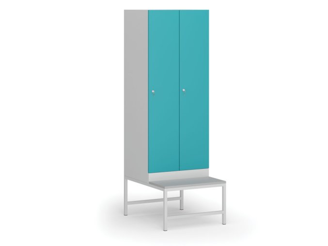 satni skrinka s lavickou 2 oddily 1875 x 600 x 500 800 mm demont cylindricky zamek zelene dvere 110993