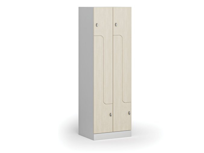 kovova satni skrinka z 4 oddily 1850 x 600 x 500 mm demont otocny zamek laminovane dvere briza 110986