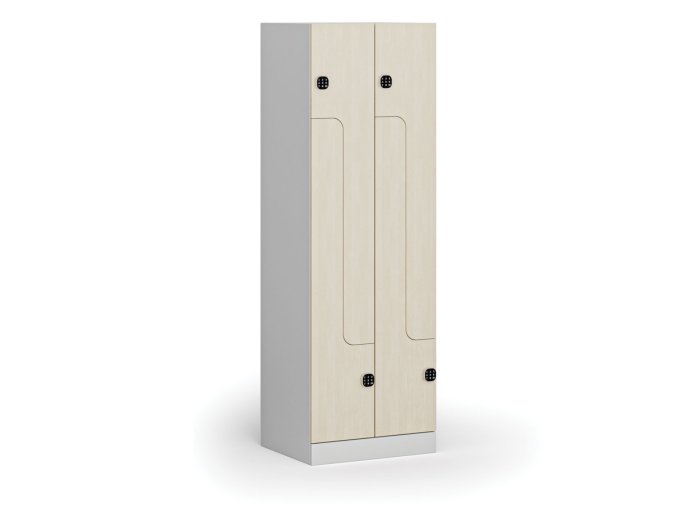 kovova satni skrinka z 4 oddily 1850 x 600 x 500 mm demont kodovy zamek laminovane dvere briza 110976
