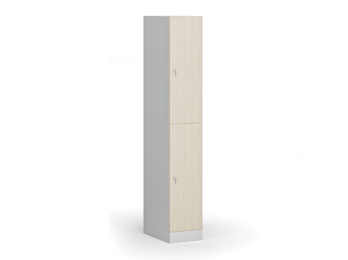 satni skrinka s uloznymi boxy 2 boxy 1850 x 300 x 500 mm cylindricky zamek laminovane dvere briza 110755