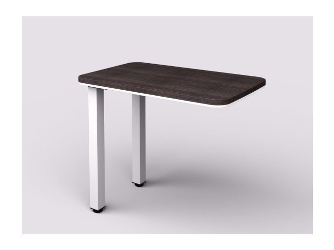 Přístavný stůl WELS - pravý, 900 x 550 x 762 mm, wenge