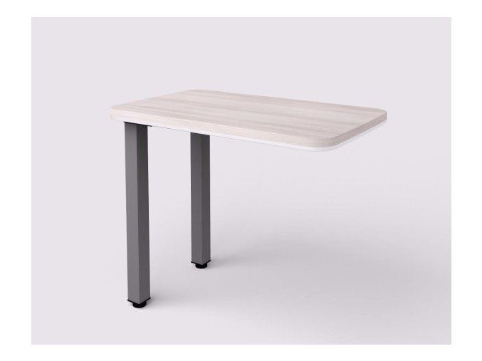 Přístavný stůl WELS - pravý, 900 x 550 x 762 mm, akát světlý