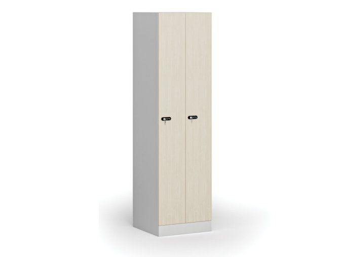 zuzena kovova satni skrinka s1 2 oddily 1850 x 500 x 500 mm demont mechanicky kodovy zamek laminovane dvere briza 111053