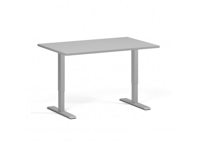 Výškově nastavitelný stůl, elektrický, 675-1325 mm, deska 1200x800 mm, šedá podnož, šedá