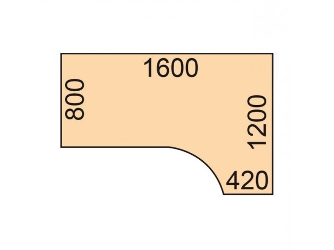 Výškově nastavitelný stůl, elektrický, 675-1325 mm, rohový pravý, deska 1600x1200 mm, šedá podnož, grafit