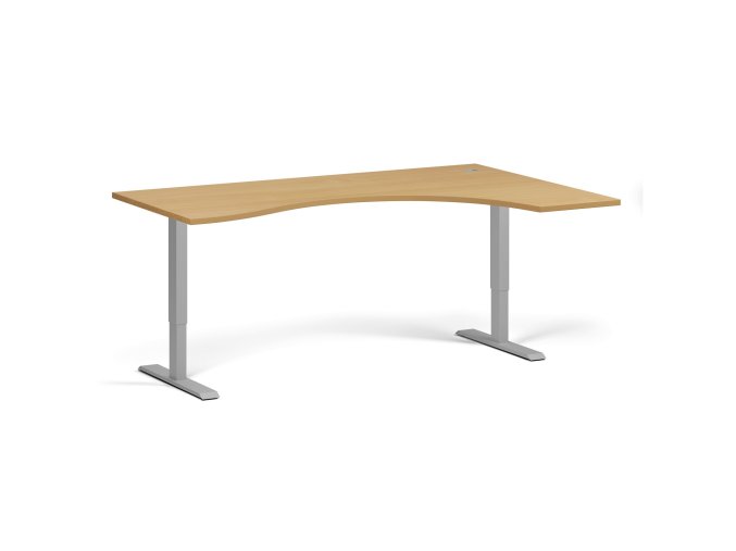 ergonomicky vyskove nastavitelny stul 180x120 cm 2 motory l p seda podnoz buk 99337