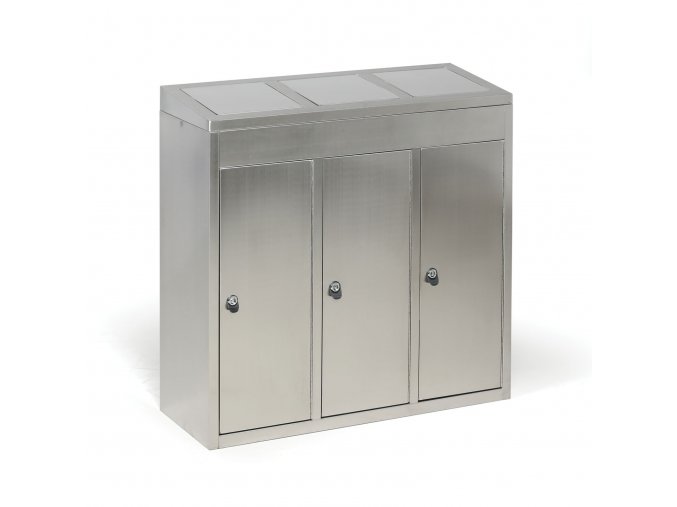 odpadkovy kos na trideny odpad 3x37 l nerez 68263