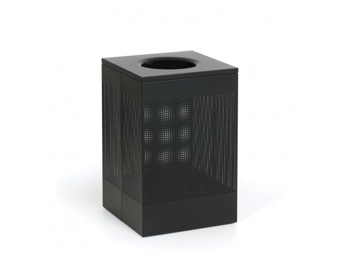 kovovy odpadkovy kos 155 l cerny 69404