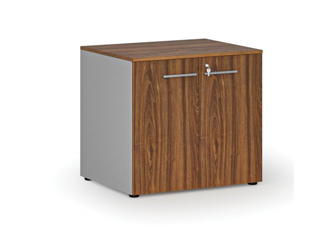 kancelarska skrin s dvermi primo gray 800 x 640 x 735 mm seda orech 70608