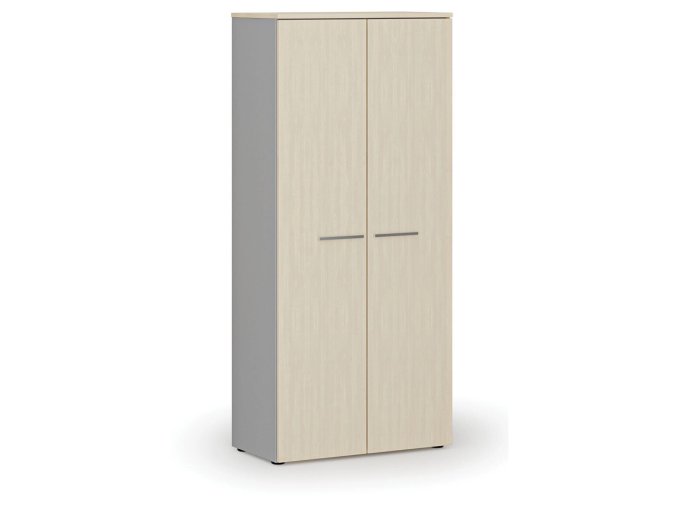 Šatní skříň s výsuvem PRIMO GRAY, 1781 x 800 x 420 mm, šedá/bříza