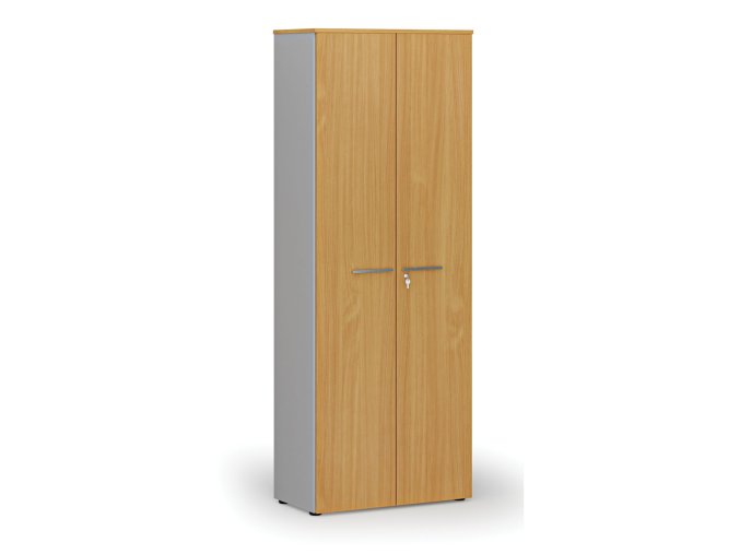 kancelarska skrin s dvermi primo gray 800 x 420 x 2128 mm seda buk 73940