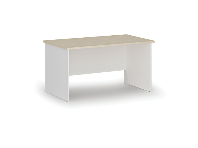 Kancelářský psací stůl PRIMO WHITE, 140x80 cm, bílá/bříza