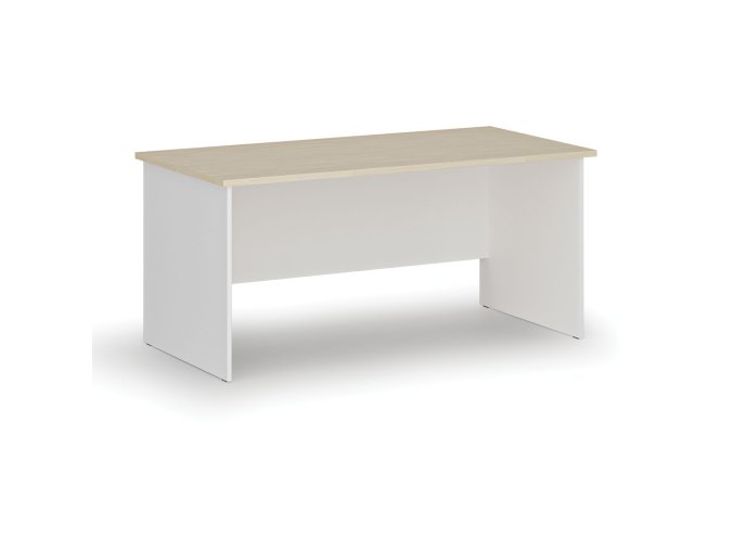 Kancelářský psací stůl PRIMO WHITE, 160x80 cm, bílá/bříza