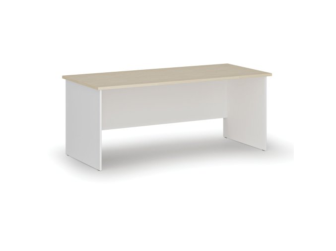 Kancelářský psací stůl PRIMO WHITE, 180x80 cm, bílá/bříza