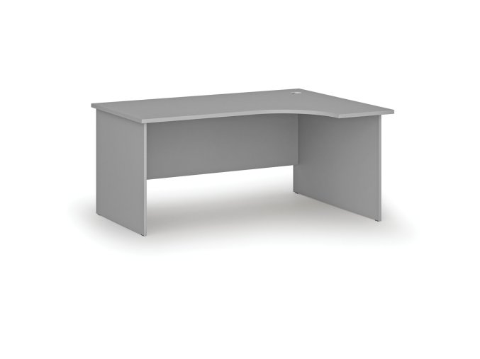 rohovy kancelarsky psaci stul primo gray 160x120 cm pravy seda 73523