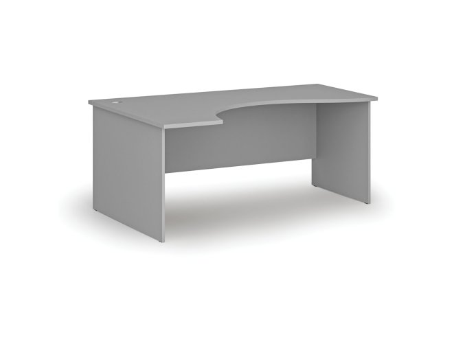 Ergonomický kancelářský psací stůl PRIMO GRAY, 180x120 cm, levý, šedá
