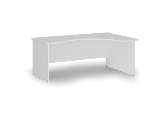 Ergonomický kancelářský psací stůl PRIMO WHITE, 180x120 cm, pravý, bílá