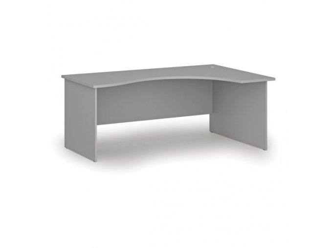 Ergonomický kancelářský pracovní stůl PRIMO GRAY, 1800 x 1200 mm, pravý, šedá