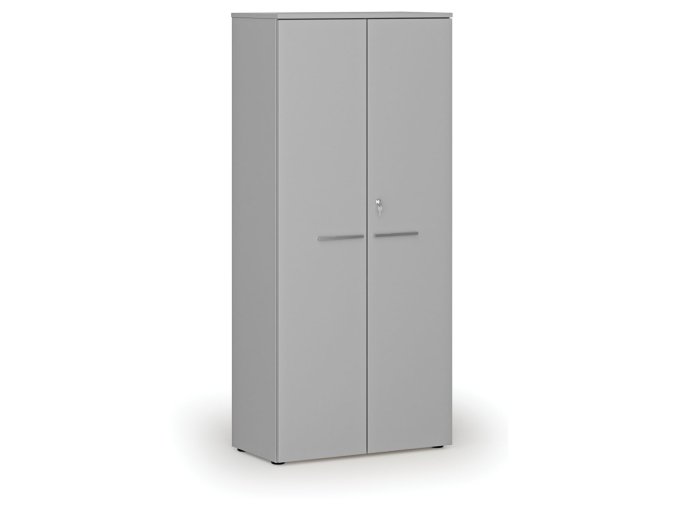 Kancelářská skříň s dveřmi PRIMO GRAY, 1781 x 800 x 420 mm, šedá