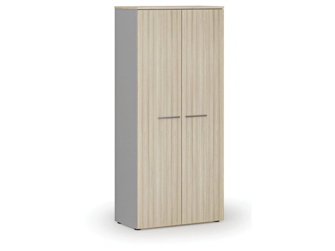 Šatní skříň s výsuvem PRIMO GRAY, 1781 x 800 x 420 mm, šedá/dub přírodní