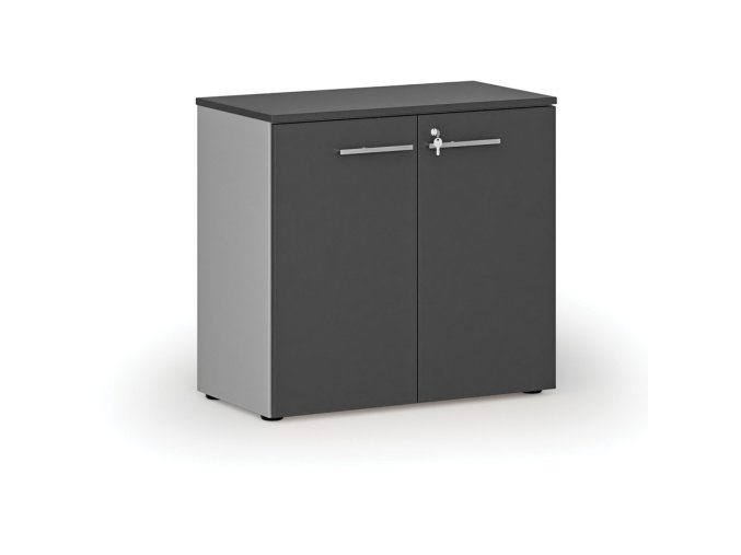 kancelarska skrin s dvermi primo gray 800 x 420 x 740 mm seda grafit 74566