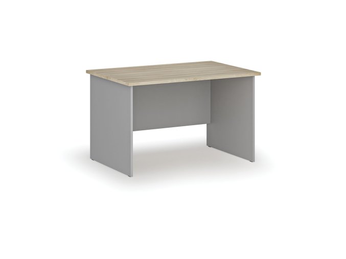 Kancelářský psací stůl PRIMO GRAY, 120x80 cm, šedá/dub přírodní