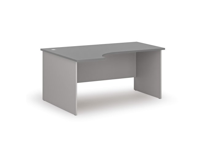 Rohový kancelářský psací stůl PRIMO GRAY, 160x120 cm, levý, šedá/grafit