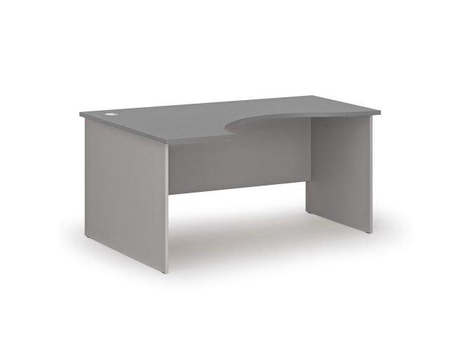 Ergonomický kancelářský psací stůl PRIMO GRAY, 160x120 cm, levý, šedá/grafit