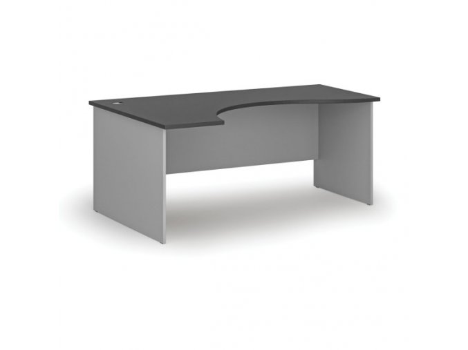 Ergonomický kancelářský pracovní stůl PRIMO GRAY, 1800 x 1200 mm, levý, šedá/grafit