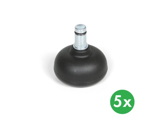 Kluzáky pro kancelářské židle, 50 mm, 5 ks