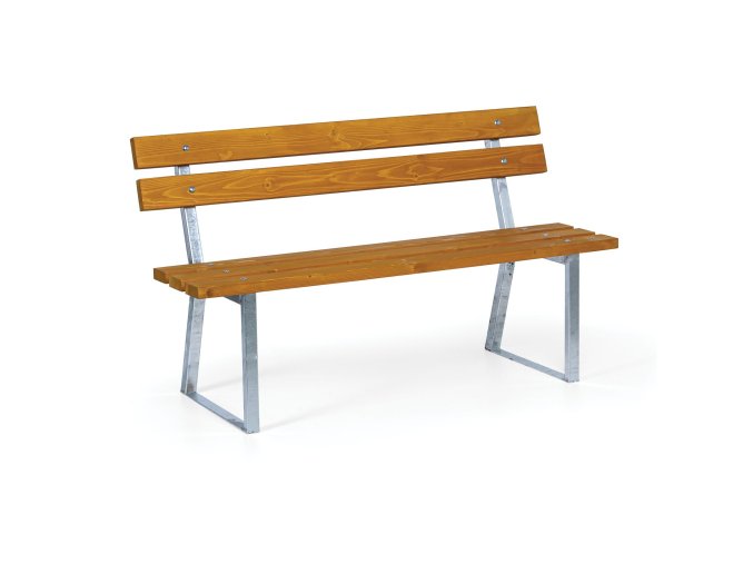 Parková lavička STANDARD s opěradlem, zinkovaná, 1500 mm, limba