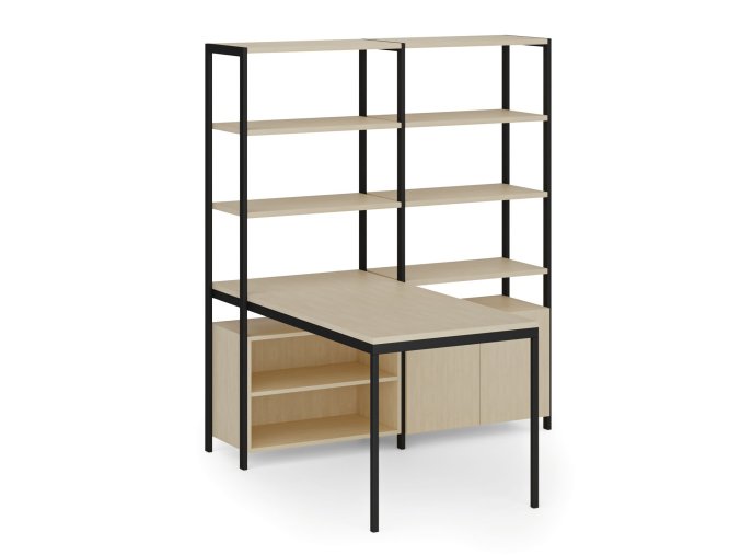 sestava home office s policemi cerna briza 114872