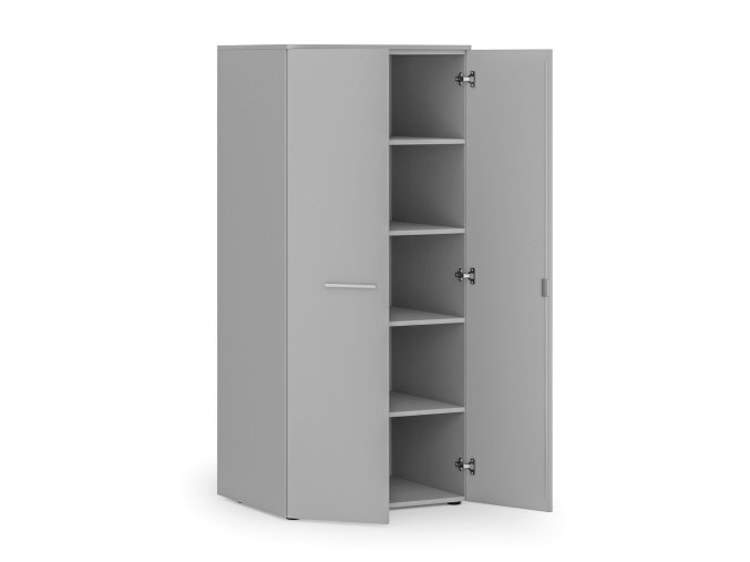kancelarska policova skrin primo gray s dvermi 1781 x 800 x 600 mm seda 83869