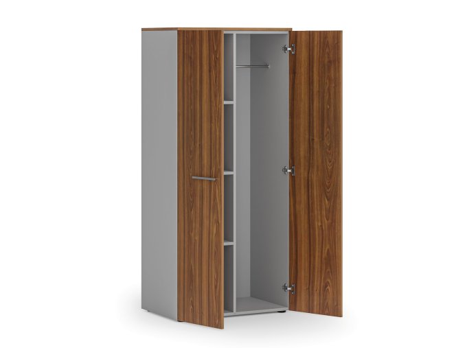 kancelarska satni skrin primo gray 3 police satni tyc 800 x 500 x 1781 mm seda orech 83542