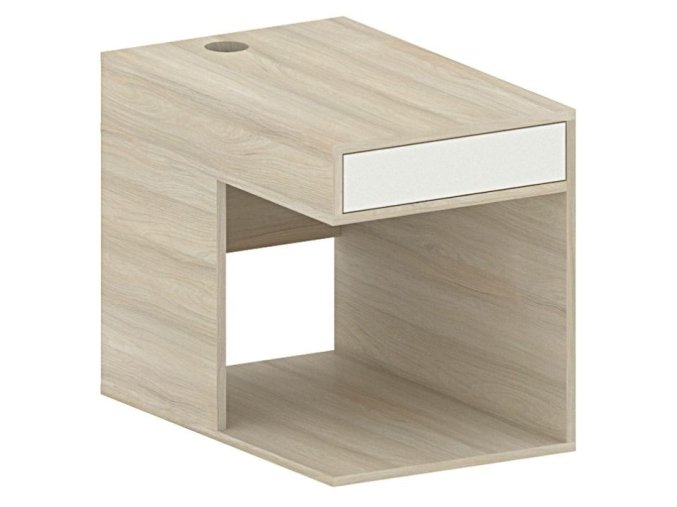 kancelarsky kontejner na pc pro stoly future s paravanem 1 zasuvka bila dub 86358