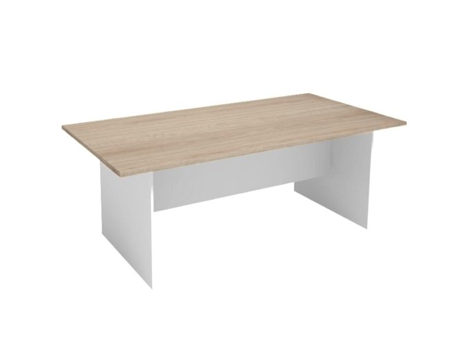 jednaci kancelarsky stul primo white 200x100 cm bila dub prirodni 112927