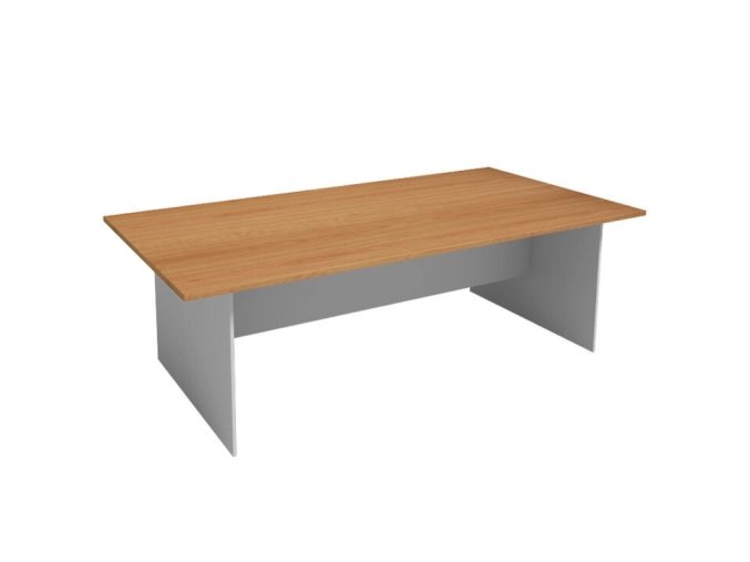 Jednací kancelářský stůl PRIMO GRAY, 240x120 cm, šedá/buk