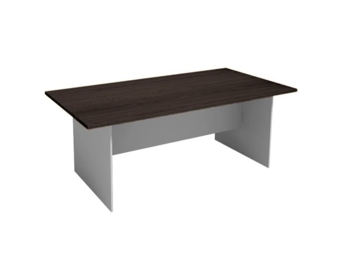 Jednací kancelářský stůl PRIMO GRAY, 200x100 cm, šedá/wenge