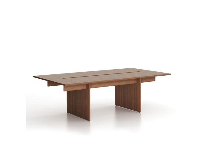 jednaci kancelarsky stul solid 2x prised 240x125 cm orech 85724