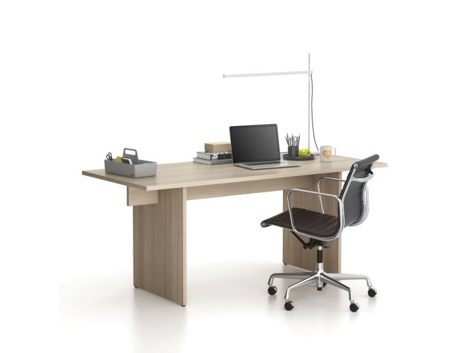 Kancelářský stůl single SOLID, 180x80 cm, dub přírodní