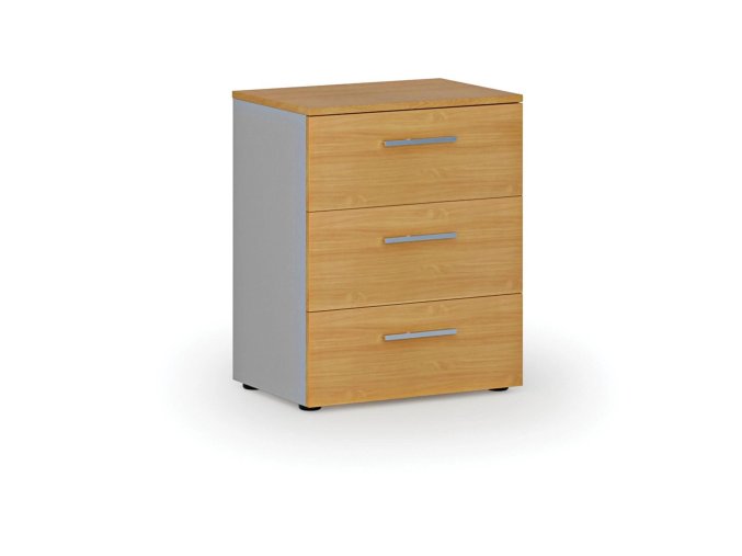 kancelarska komoda ke stolu primo gray 740 x 600 x 420 mm seda buk 86545