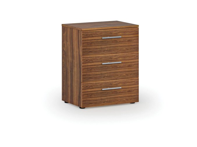 Kancelářská komoda ke stolu PRIMO WOOD, 740 x 600 x 420 mm, ořech