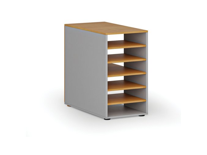 pristavna policova skrinka k pracovnimu stolu primo gray prava seda buk 86926