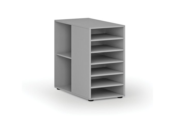 pristavna policova skrinka k pracovnimu stolu primo gray leva seda 86815