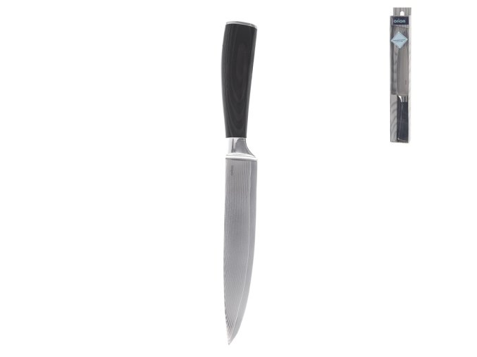 Nůž kuchyňský 17,5 cm, damašková ocel/pakka